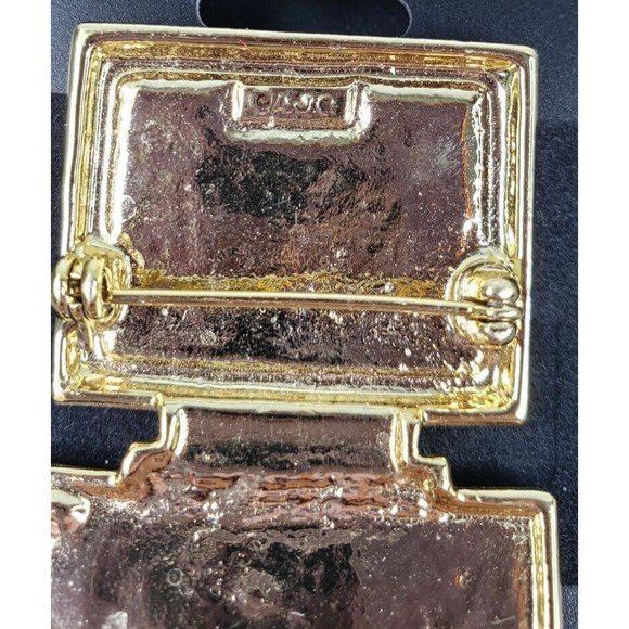 Vintage AJC Signed Desktop Computer w/Rhinestons Pin Brooch - Picture 5 of 9